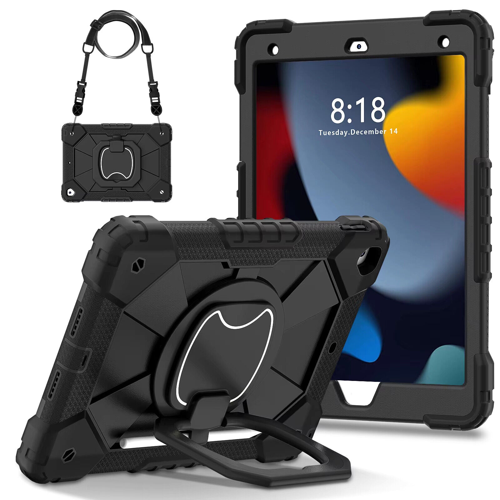 Kids-Heavy-Duty-Shockproof-Cover-For-iPad-Black-Black