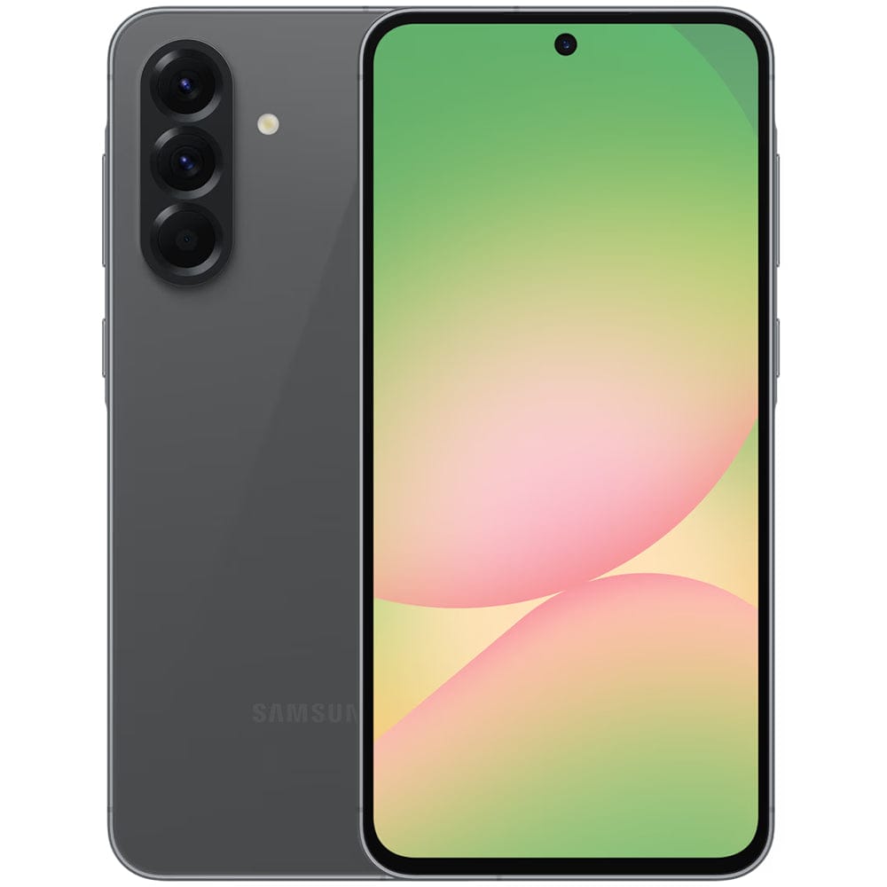 Samsung Galaxy A56 (A5660 Dual SIM 8GB RAM 256GB 5G) smartphone featuring a sleek premium design, vibrant AMOLED display, 256GB storage, advanced multi-camera system, long-lasting battery life, and fast 5G connectivity for everyday productivity, entertainment, gaming, and mobile photography.