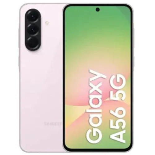 Samsung Galaxy A56 Dual SIM 5G smartphone with 8GB RAM, 128GB storage, large display and triple rear camera system.