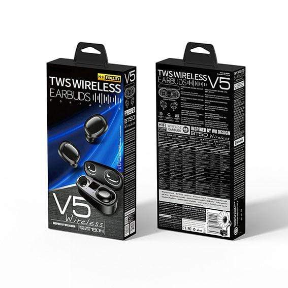 TWS V5 Bluetooth 5.1 Truewireless Earbuds with Charging Case