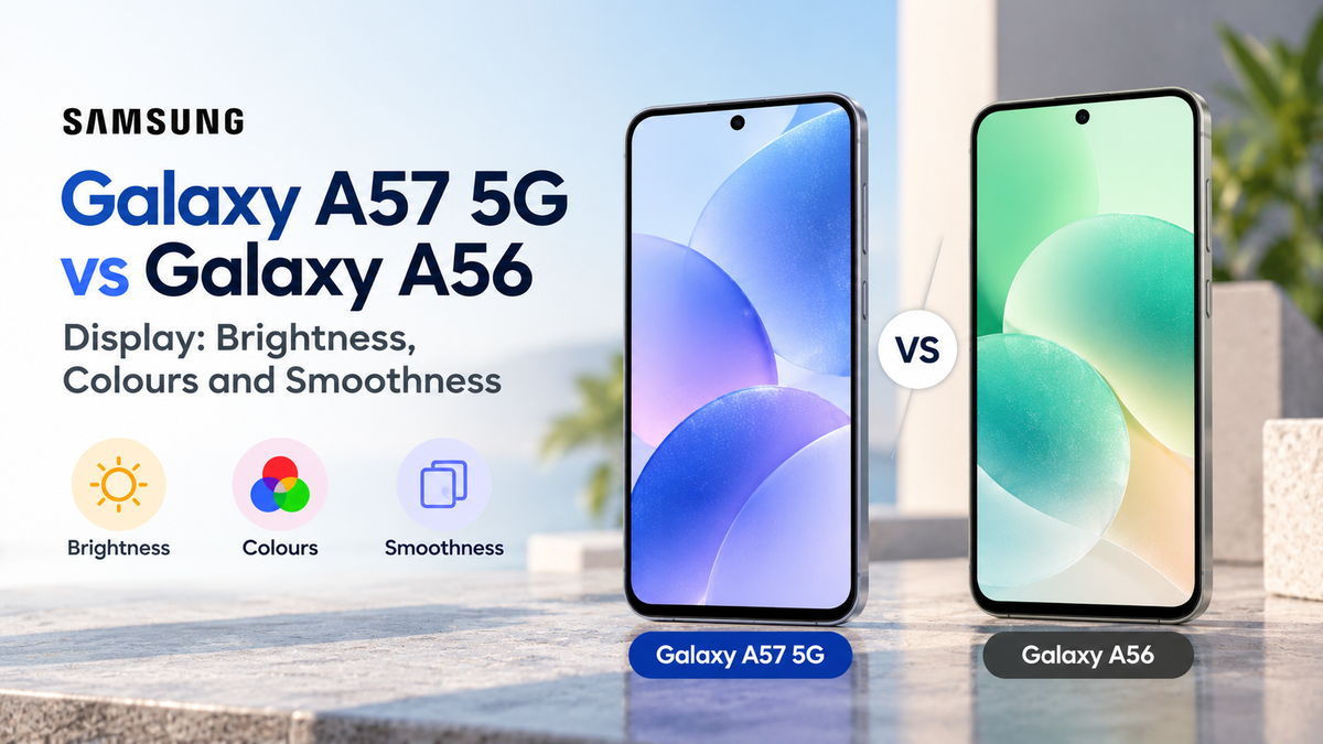Samsung Galaxy A57 5G vs Galaxy A56 Display: Brightness, Colours and Smoothness