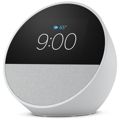 Amazon Speaker Glacier White Amazon Echo Spot 2024 Smart Alarm Clock Speaker with Alexa