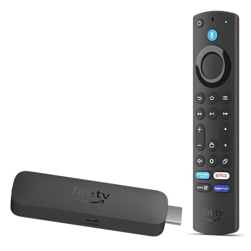 Amazon Fire TV Stick 4K Max 2nd Generation 2024 with Alexa Voice Remote, 4K Ultra HD streaming, Wi-Fi 6E support and compact design.