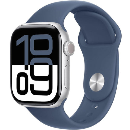 Apple Smart Watch Apple Watch Series 10 GPS MWX03 46mm Silver Aluminium Case with Sport Band