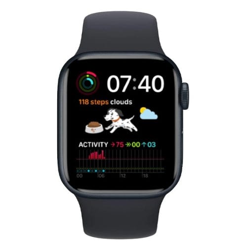 Apple Smart Watch Midnight Apple Watch Series 9, MR993 GPS 45mm Midnight Aluminium Case with S/M Sport Band
