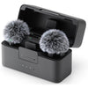 DJI Mic Mini wireless microphone system with 2 transmitters, 1 receiver, and charging case, featuring a compact lightweight design, high-quality audio recording, intelligent noise reduction, long battery life, and reliable wireless connectivity for vlogging, interviews, livestreaming, filmmaking, and content creation.