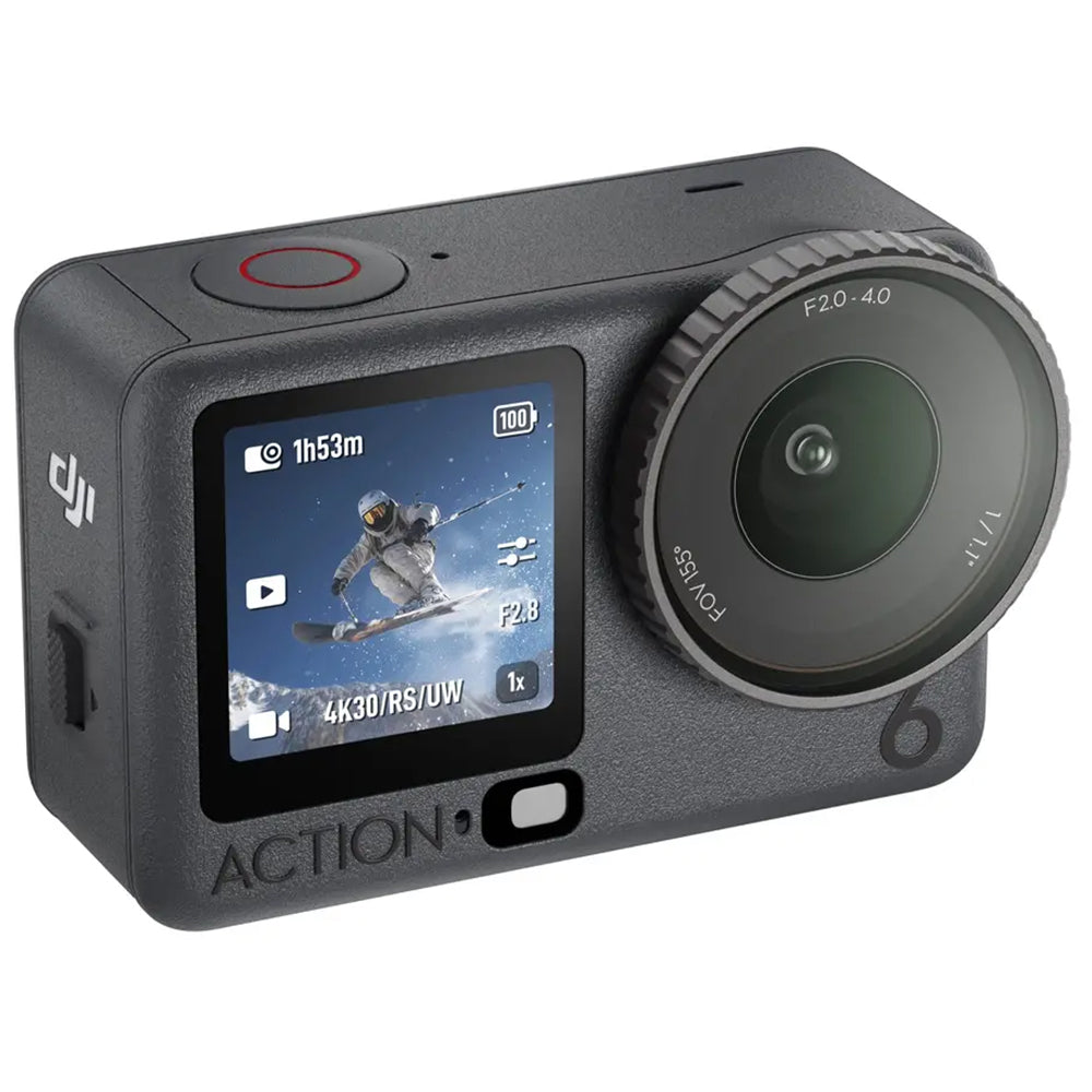 The DJI Osmo Action 6 Standard Combo features a compact and rugged action camera with a wide-angle lens, dual full-color touchscreens, and a durable waterproof design built for capturing high-quality footage in demanding environments. The camera is designed for adventure sports, travel, vlogging, and outdoor content creation, offering advanced image stabilization, high-resolution video recording, vibrant color reproduction, and reliable performance. The Standard Combo includes essential mounting accessories