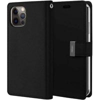 Goospery Rich Diary Book Case for iPhone 16 Pro Max Black