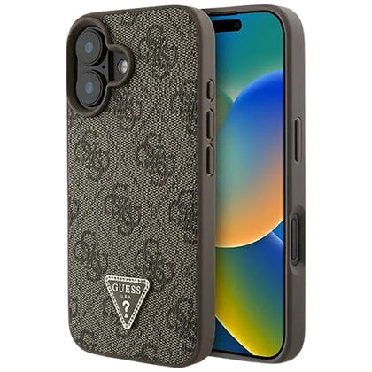 Guess 4G Diamond Edition Case for iPhone 16 Brown