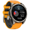 Garmin Fenix 8 47mm AMOLED Sapphire Titanium with Spark Orange/Graphite Silicone Band