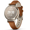 Garmin Lily 2 Classic Stylish Smartwatch Cream Gold with Tan Leather Band