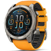 Garmin Smart Watch Garmin Fenix 8 51mm AMOLED Sapphire, Titanium with Spark Orange/Graphite Silicone Band