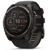 Garmin Smart Watch Garmin Fenix 8 51mm Solar Sapphire Carbon Grey DLC Titanium with Black/Pebble Grey Silicone Band