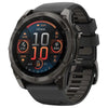 Garmin Smart Watch Garmin Fenix 8 51mm AMOLED Solar Sapphire Carbon Gray DLC Titanium with Black/Pebble Gray Silicone Band