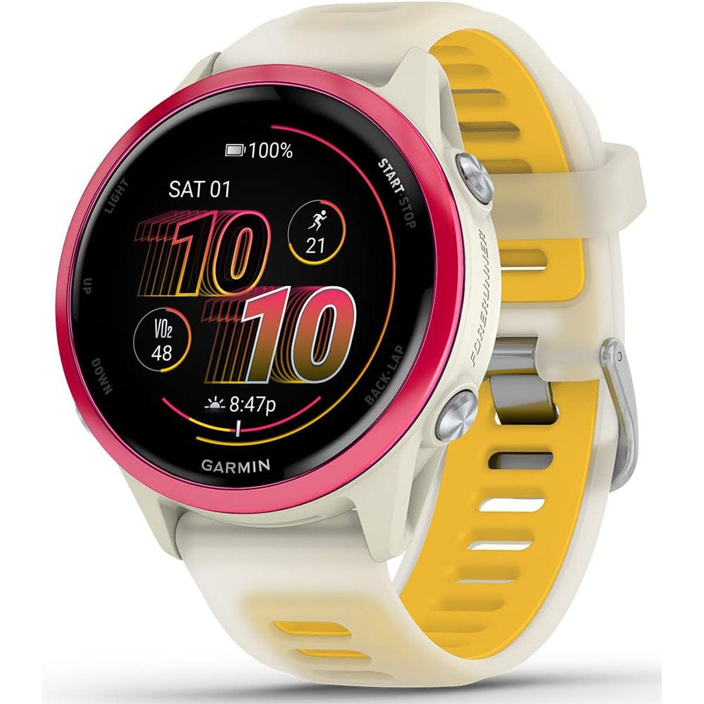 Garmin Forerunner 570 42mm GPS Running Smartwatch featuring a bright AMOLED display, built-in GPS, advanced training metrics, heart rate monitoring, fitness tracking, and smart features for runners and active lifestyles.