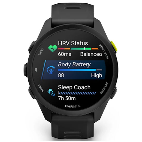 Garmin Forerunner 70 GPS Running Smartwatch Black Front 