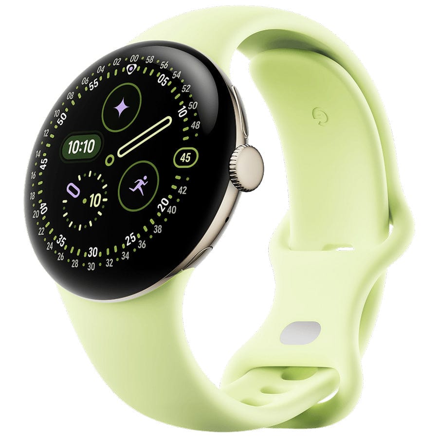 Google Smart Watch Champagne Gold Aluminium Case/Lemongrass Active Band Google Pixel Watch 4 (41mm Bluetooth/Wi-Fi)