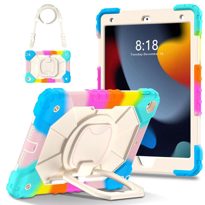 Kids-Heavy-Duty-Shockproof-Cover-For-iPad-Rainbow