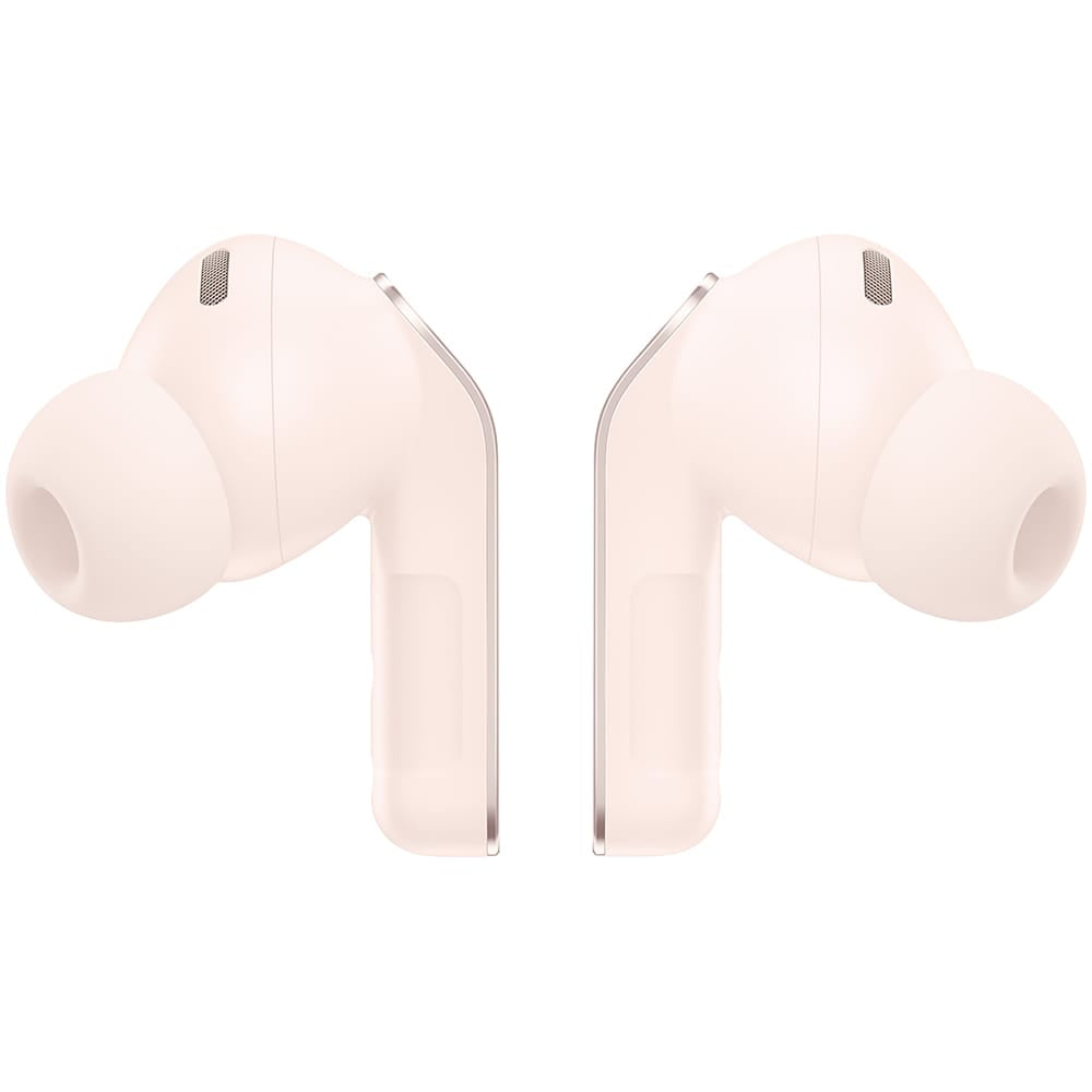 Samsung Galaxy Buds4 Pro (R640) true wireless earbuds featuring a premium ergonomic design, active noise cancellation (ANC), high-fidelity audio, intelligent AI-powered sound optimization, crystal-clear call quality, Bluetooth connectivity, long battery life, and a compact wireless charging case.
