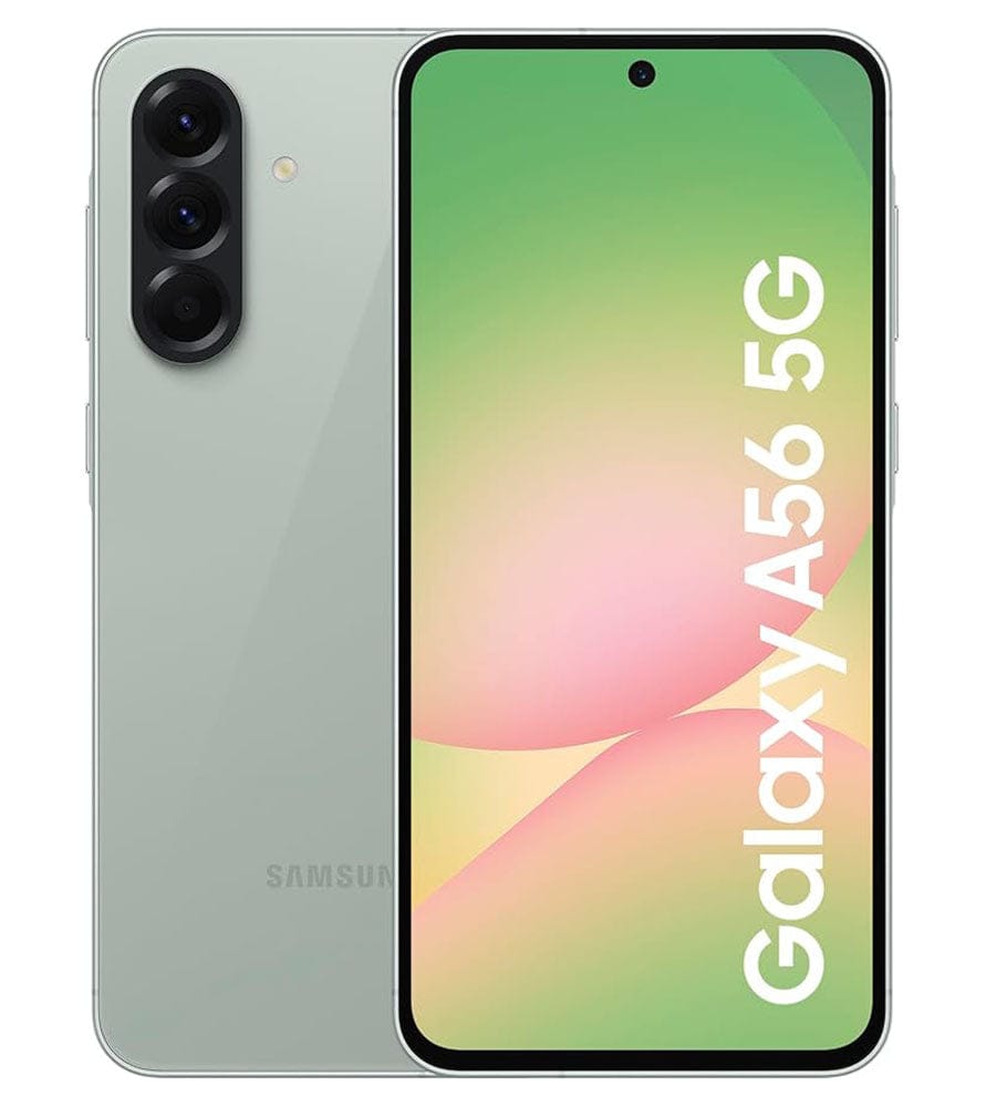 Samsung Galaxy A56 Dual SIM 5G smartphone with 8GB RAM, 128GB storage, large display and triple rear camera system.