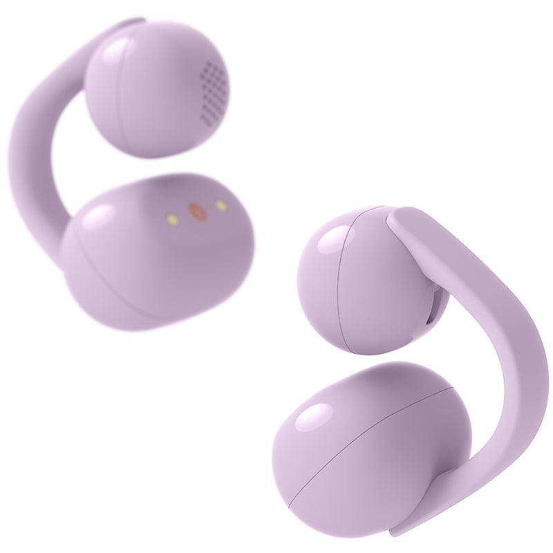 Sony LinkBuds WF-LC900 Clip Open-Ear Wireless Earbuds featuring an innovative open-ring design, lightweight ergonomic fit, crystal-clear audio, Bluetooth connectivity, hands-free calling, long battery life, and a compact charging case for comfortable all-day listening and environmental awareness.