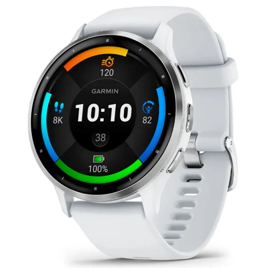 Garmin Smart Watch Silver Stainless Steel Bezel with Whitestone Case Garmin Venu 3 45mm Advanced GPS Smartwatch