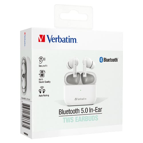 Verbatim Headphones White Verbatim Bluetooth In-Ear TWS Earbuds