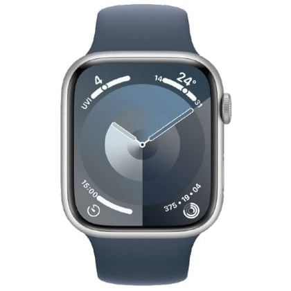 Apple Smart Watch Storm Blue Apple Watch Series 9, MR9D3 GPS 45mm Silver Aluminium Case with S/M Sport Band