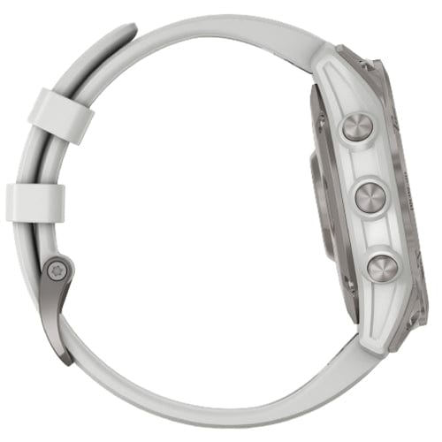 Garmin Smart Watch Garmin epix (Gen 2) Sapphire Edition 47mm Titanium Case with White Band
