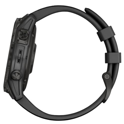 Garmin Smart Watch Garmin Fenix 7 Sapphire Solar Edition 47mm Carbon Grey DLC Titanium Case with Black Band
