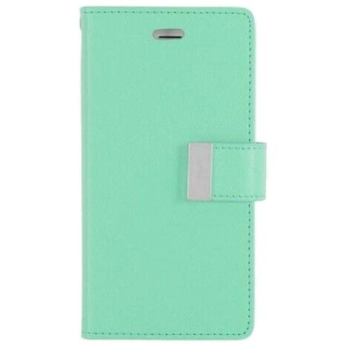 Goospery Generic Accessories Mint Goospery Rich Diary Book Case for iPhone 14 Pro Max