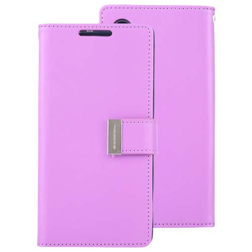 Goospery Generic Accessories Purple Goospery Rich Diary Book Case for iPhone 14 Pro Max