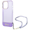 Guess Original Accessories Purple GUESS Double Layer Case with Strap for iPhone 14 Pro