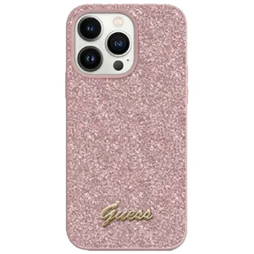 Guess Original Accessories Pink Guess Glitter Flakes Case for iPhone 14 Pro