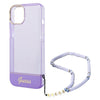 Guess Original Accessories Purple GUESS Double Layer Case with Strap for iPhone 14 Plus