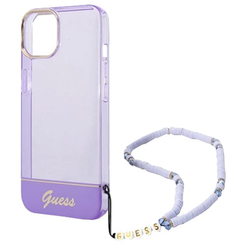 Guess Original Accessories Purple GUESS Double Layer Case with Strap for iPhone 14