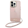 Guess Original Accessories Pink GUESS Double Layer Case with Strap for iPhone 14 Pro Max