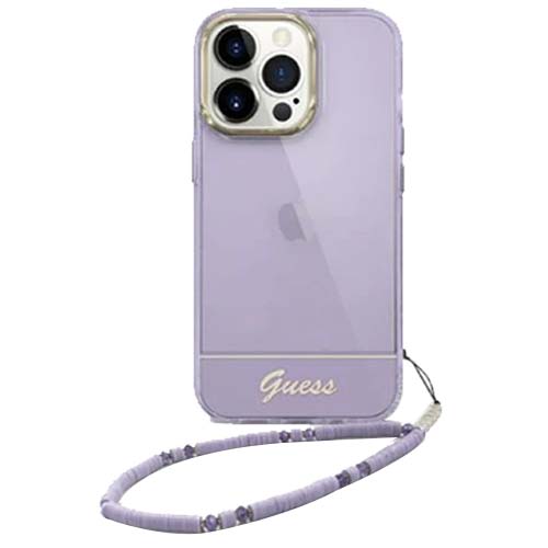 Guess Original Accessories Purple GUESS Double Layer Case with Strap for iPhone 14 Pro Max