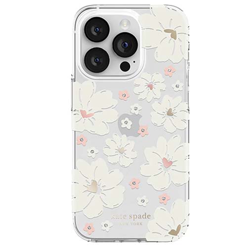 Kate Spade Original Accessories Classic Peony Kate Spade New York Protective Hardshell Case for iPhone 14 Pro