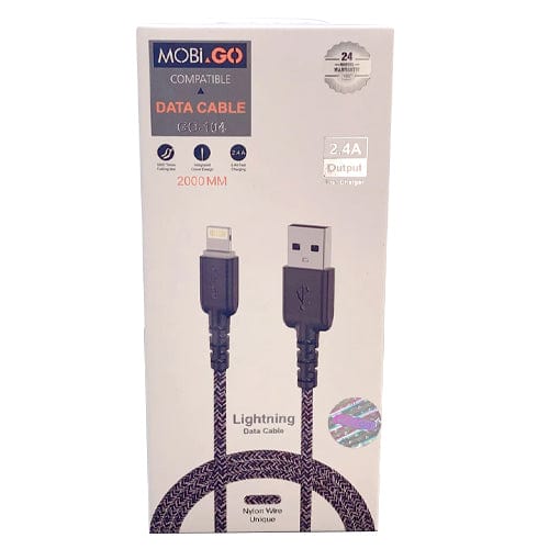 Mobigo Original Accessories MobiGO GO-104/2M lightning fast charger braided cable