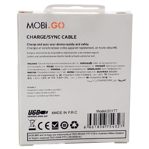 Mobigo Original Accessories MobiGO 1M 60W PD Type-C to Type-C cable 201TT