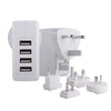 Xtreme Generic Accessories White Xtreme 4 USB Port Charger with World Travel Adaptor